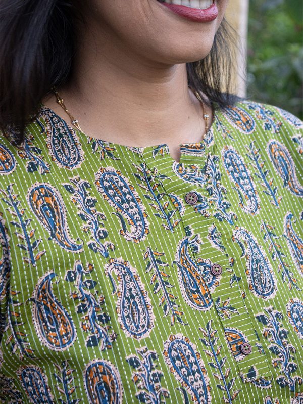 Kantha - Printed Green - Image 3