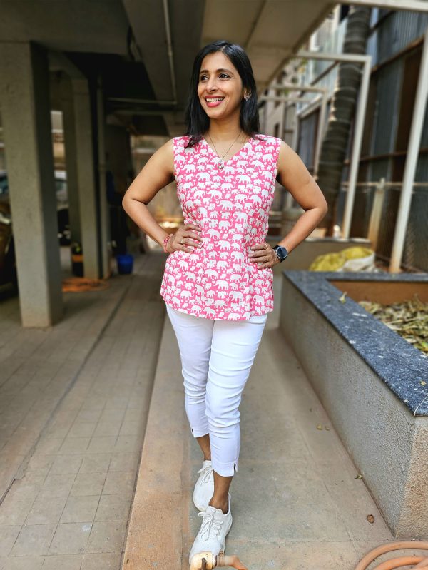 Mrudula - Summer Special Tops Pink - Image 3