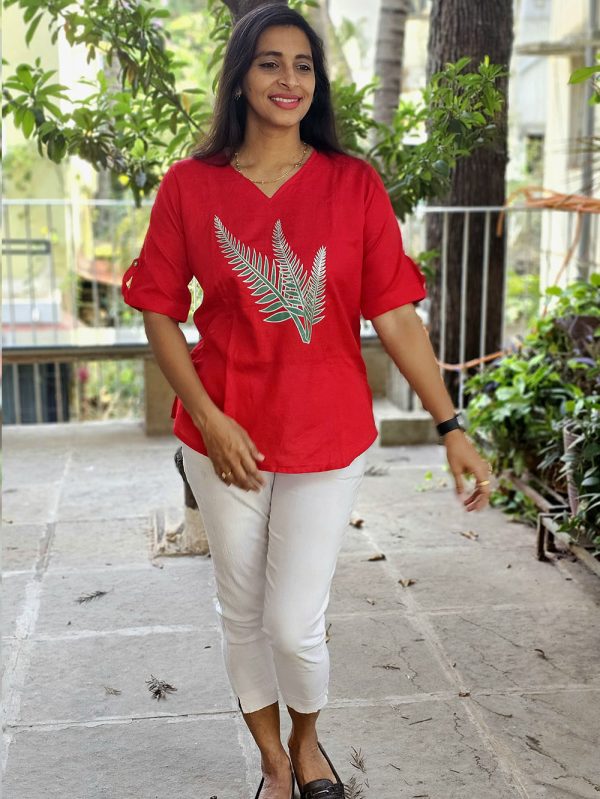 Fern Elegance - Red - Image 3