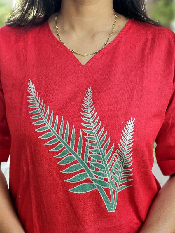 Fern Elegance - Red - Image 6