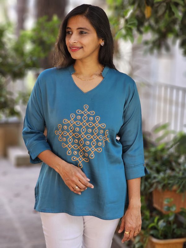 Rangoli Collection | Kolam - Turquoise Blue - Image 4