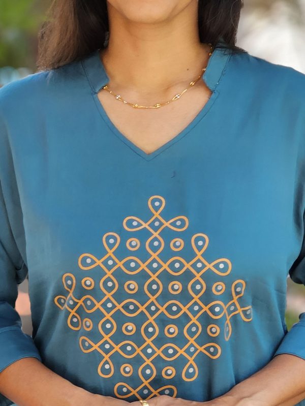 Rangoli Collection | Kolam - Turquoise Blue - Image 5