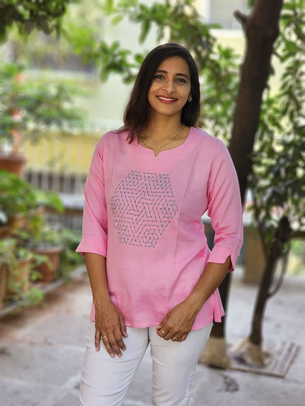 Rangoli Collection | Thipkyanchi Rangoli - Baby Pink - Image 4